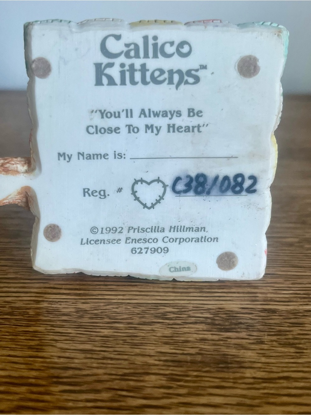 Calico Kittens Vintage ‘You’ll Always Be Close To My Heart’ 627909 Cat Figurine - Picture 6 of 11